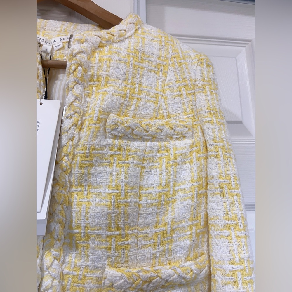 NWT $698 Veronica Beard Bryne Tweed Open-Front Jacket Blazer Jacket - Picture 13 of 15